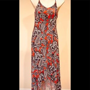 Summer Dress:Cynthia Rowley Coral/blue Small